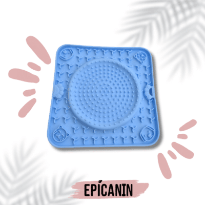 tapis de léchage epicanin bleu pour chien